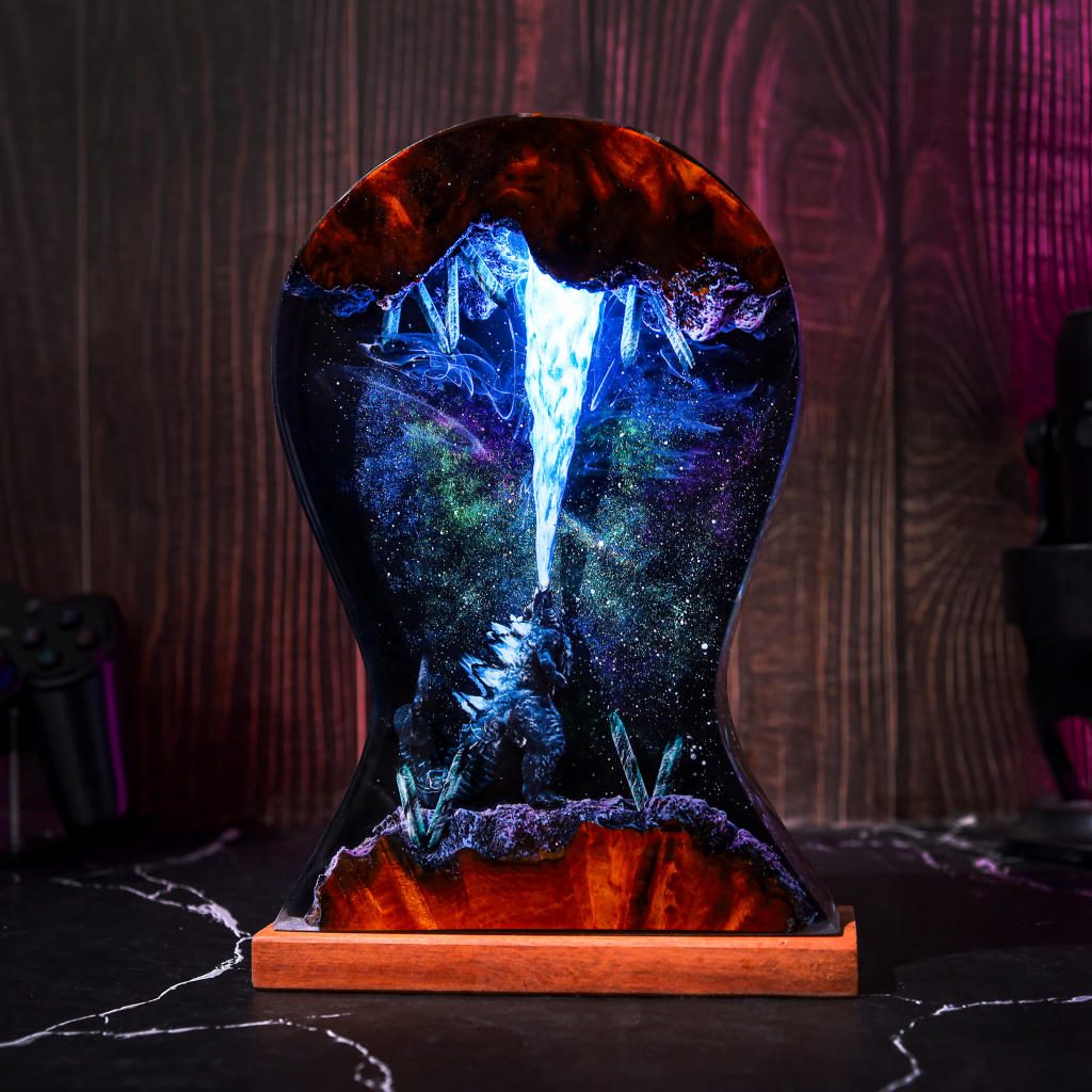 Godzilla Headphone Stand Night Lamp