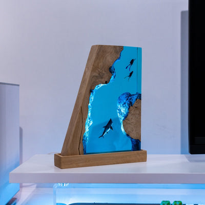 Shark Ocean Resin Epoxy Lamp