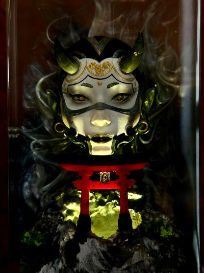 Japanese Oni Mask Resin Lamp