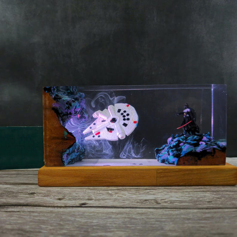 Darth Vader Space Ship Resin Lamp