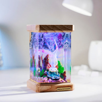 Axolotl Resin Lamp