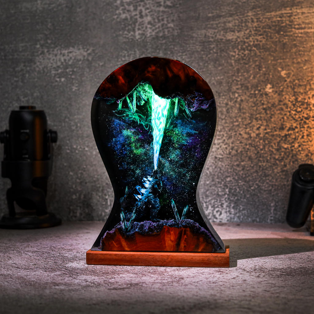 Godzilla Headphone Stand Night Lamp