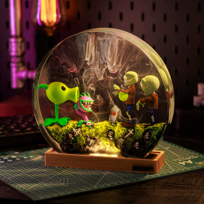 Plants vs Zombie Resin Lamp