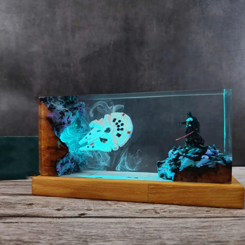 Darth Vader Space Ship Resin Lamp