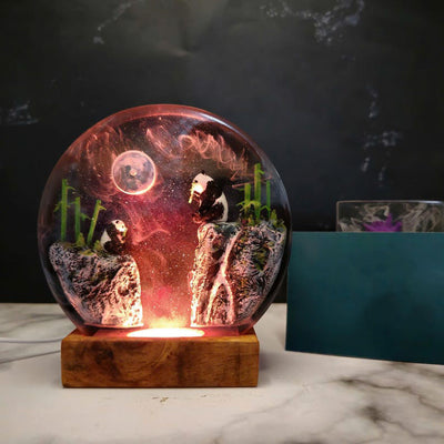Panda Resin Lamp