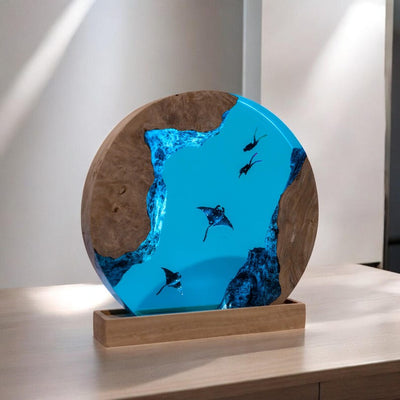 SCUBA DIVER Resin Epoxy Lamp, Night Light