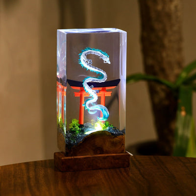 Dragon Torii Gate Night Light Japanese