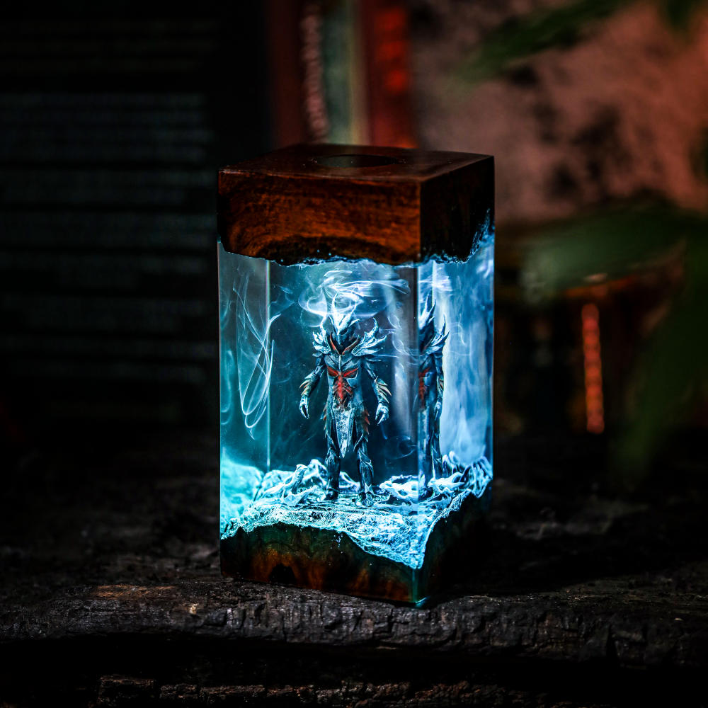 Skyrim Daedric Warrior Resin Lamp
