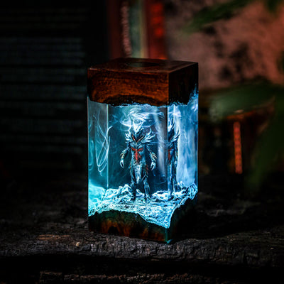 Skyrim Daedric Warrior Resin Lamp