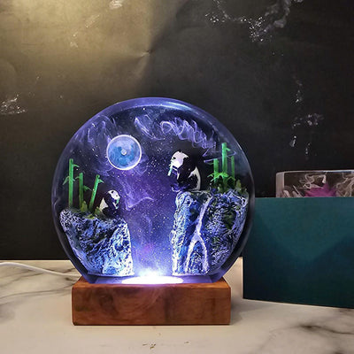 Panda Resin Lamp