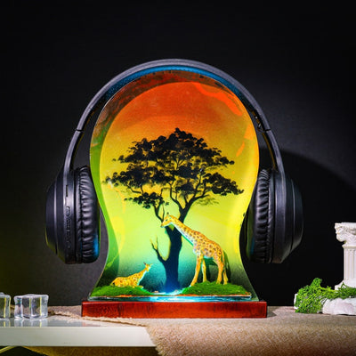 Giraffe Headphone Stand Resin Lamp