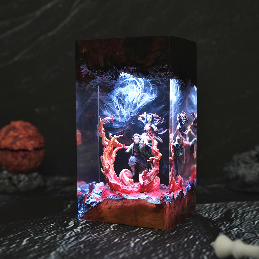 Demon Slayer Tanjiro & Nezuko Epoxy Night Lamp Ver 2