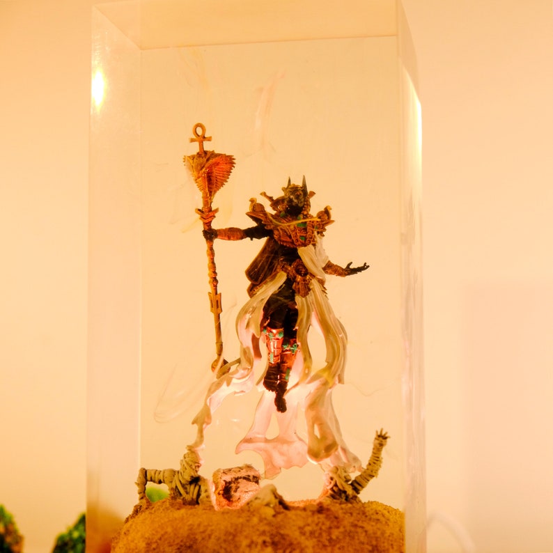 Anubis Resin Lamp