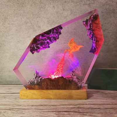 Fire Breath Dragon Resin Lamp 2