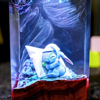 Sleeping Stitch Epoxy Night Lamp