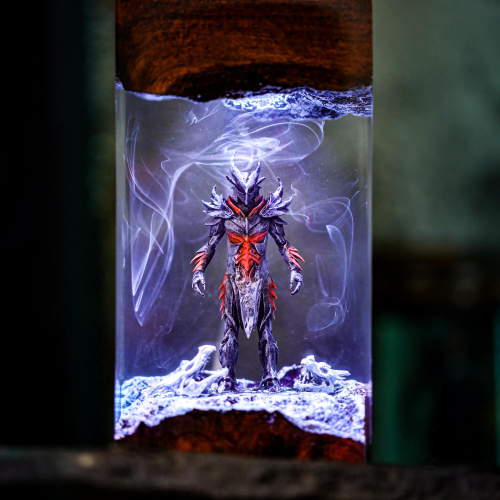 Skyrim Daedric Warrior Resin Lamp