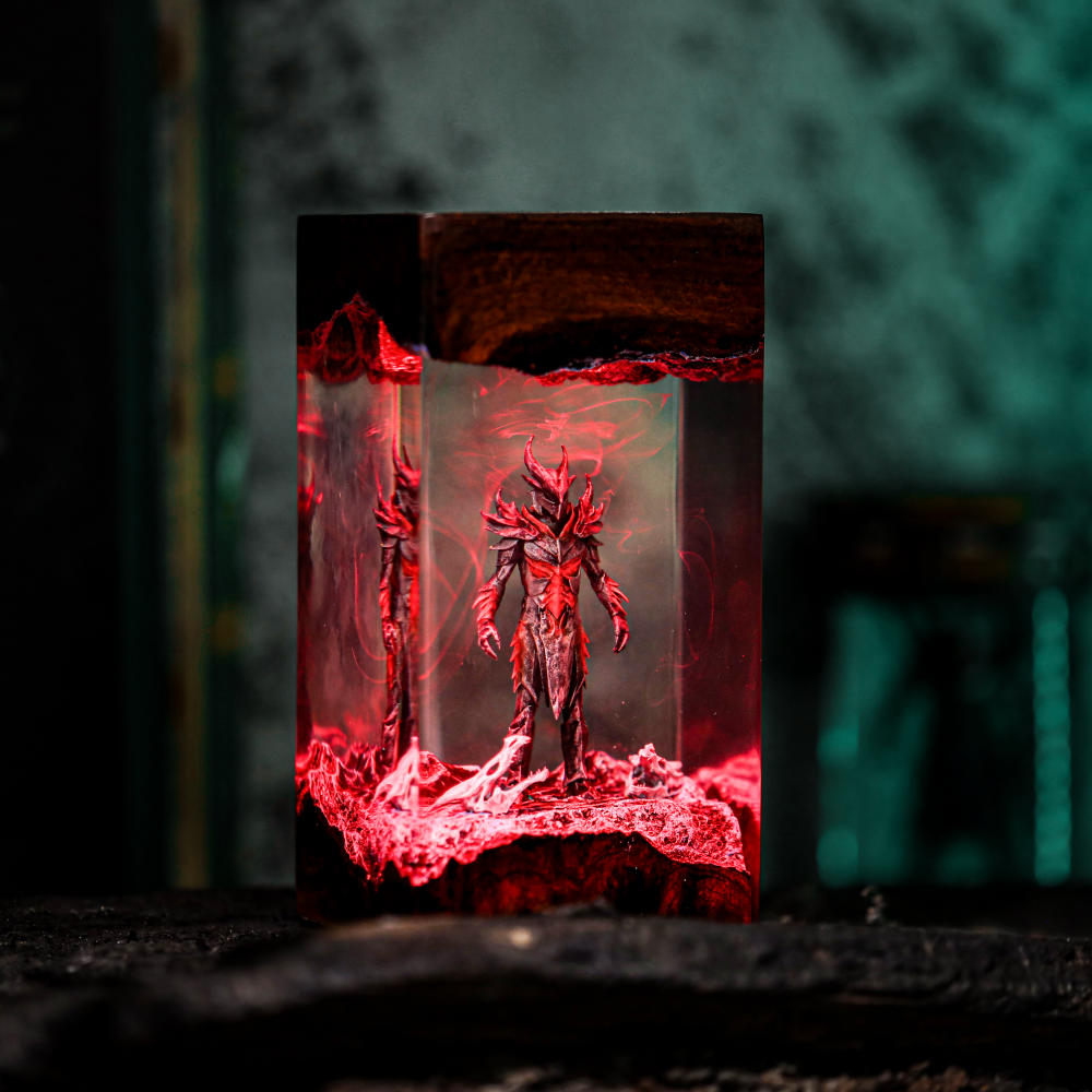 Skyrim Daedric Warrior Resin Lamp