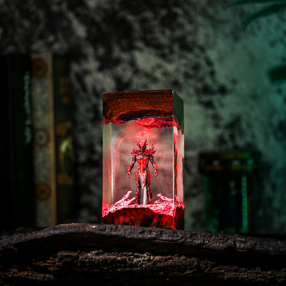 Skyrim Daedric Warrior Resin Lamp