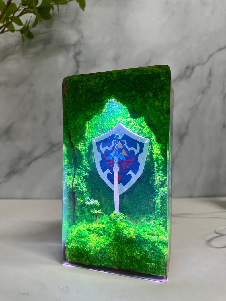 Hylian Shield  Epoxy Lamp