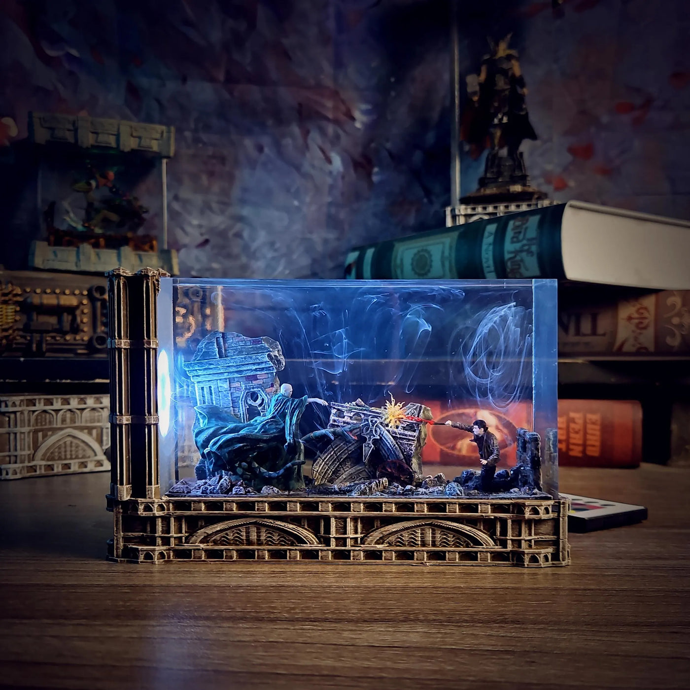 Harry and Voldemort Resin Lamp