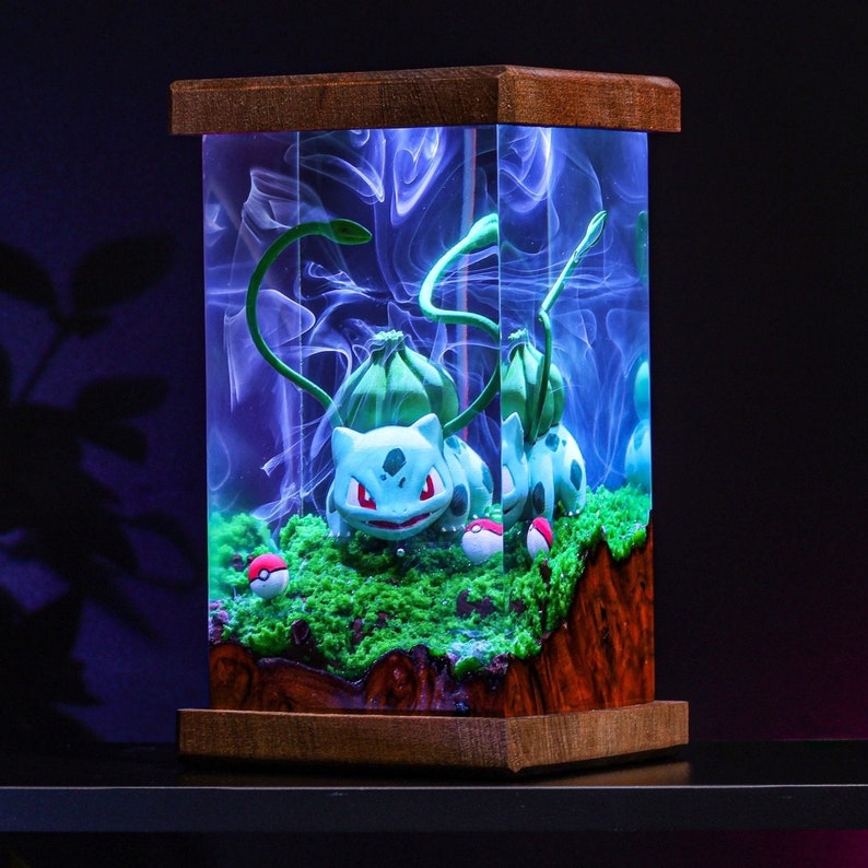 Bulbasaur Pokemon Epoxy Lamp