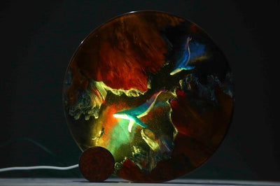 Whale Resin Lamp