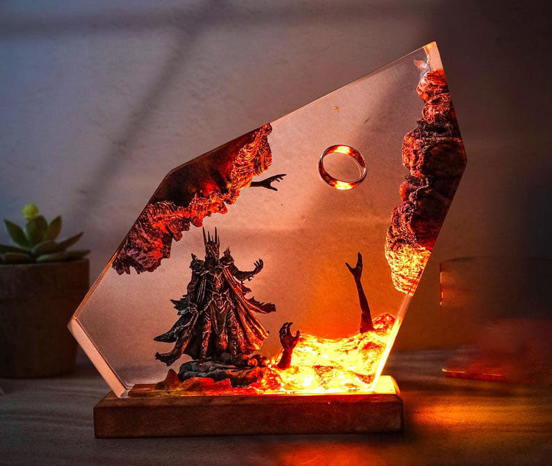 Sauron & Power Ring LOTR Resin Lamp