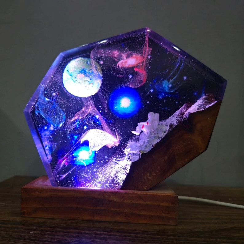 Spaceships in Interstellar Resin Lamp 3
