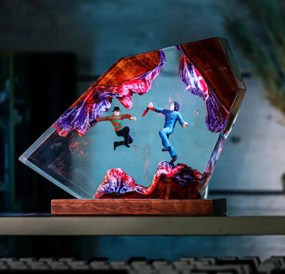 Freddy vs Jason Resin Lamp