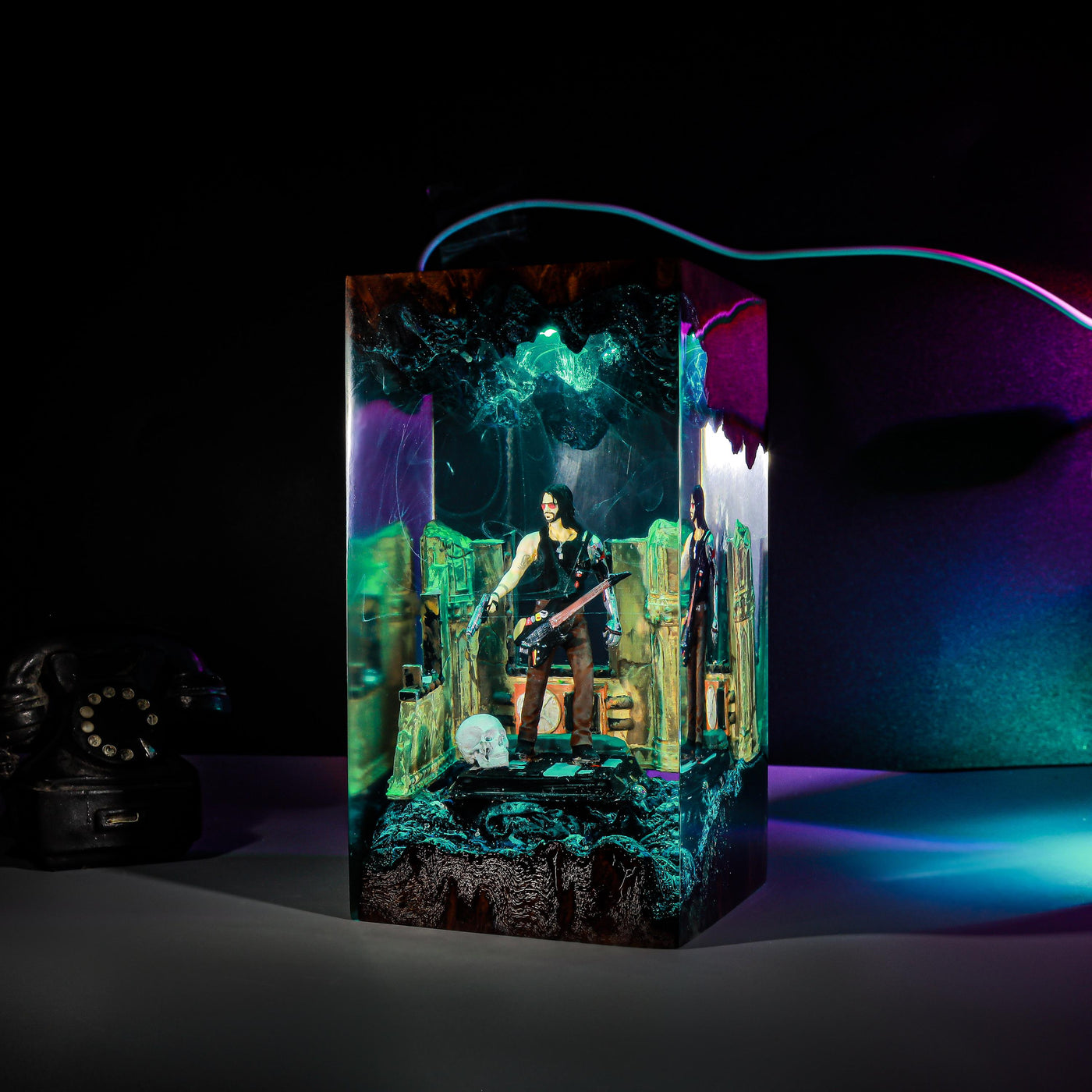 Johnny Silverhand Cyberpunk: Edgerunner Resin Lamp