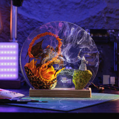 Gandalf vs Balrog Lord of The Rings Resin Lamp