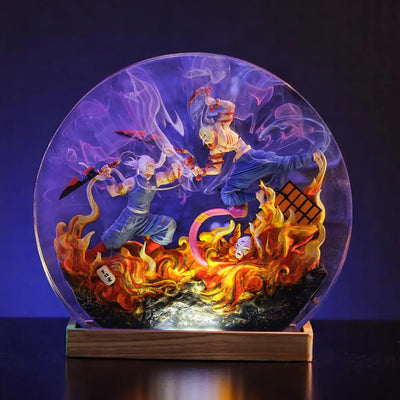Uzui Tengen vs Gyutaro Demon Slayer Resin Lamp