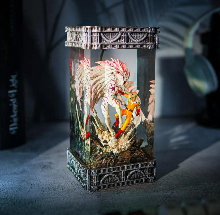 Saitama vs Boros One Punch Man Lamp