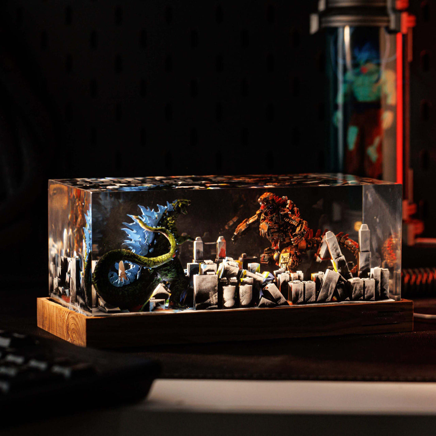 Godzilla x Kong Monster Battle Resin Lamp