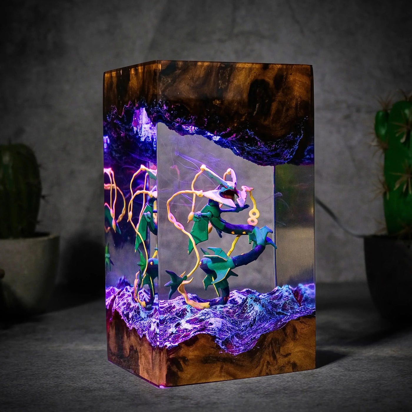 Mega Rayquaza Dragonstorm Resin Lamp