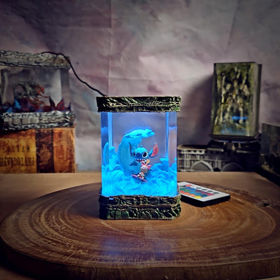 Cute Stitch Resin Lamp