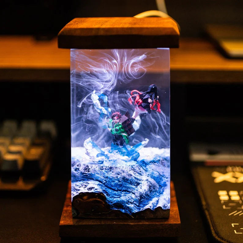 Tanjiro & Nezuko Demon Slayer Resin Lamp