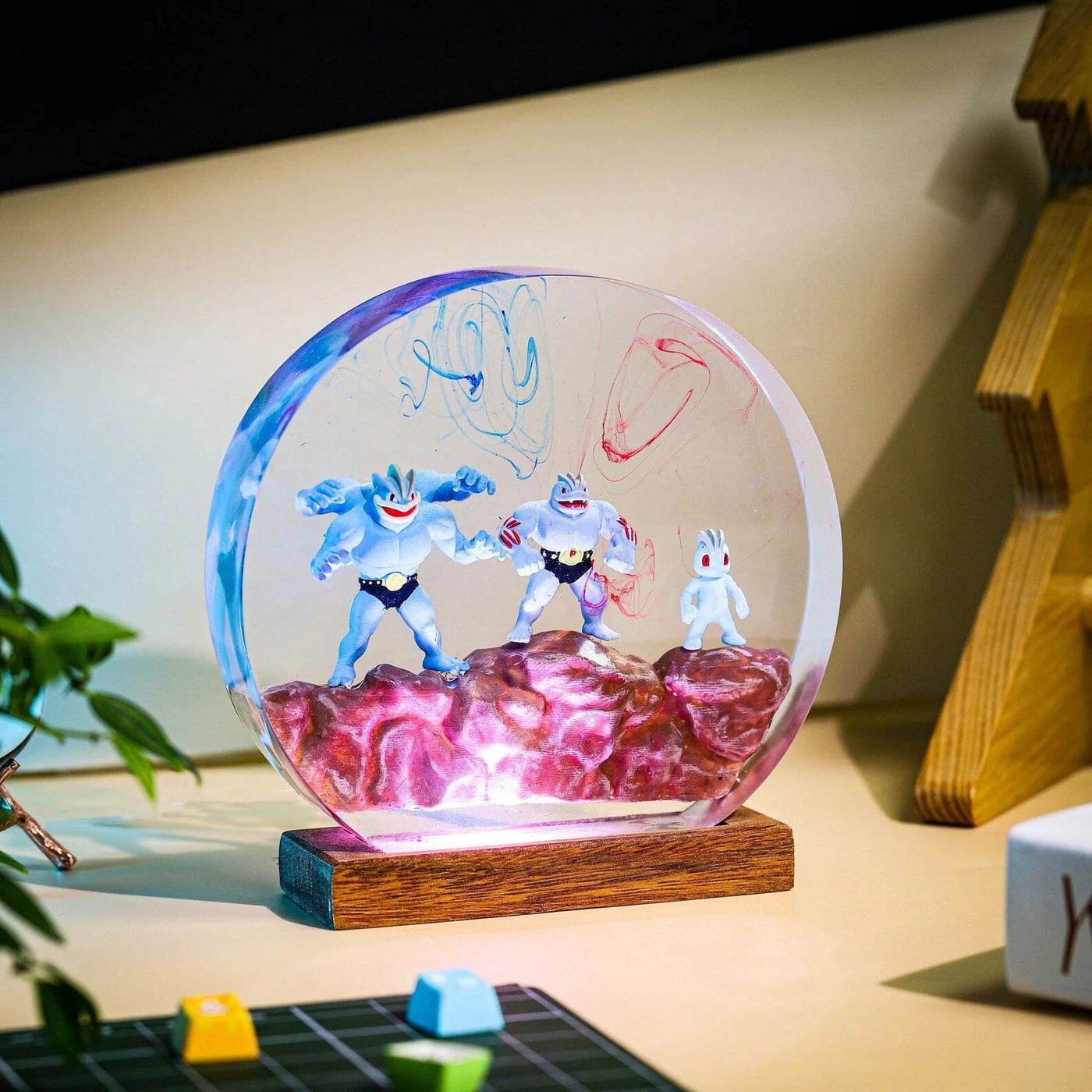 Machop Evolution Trio Resin Lamp