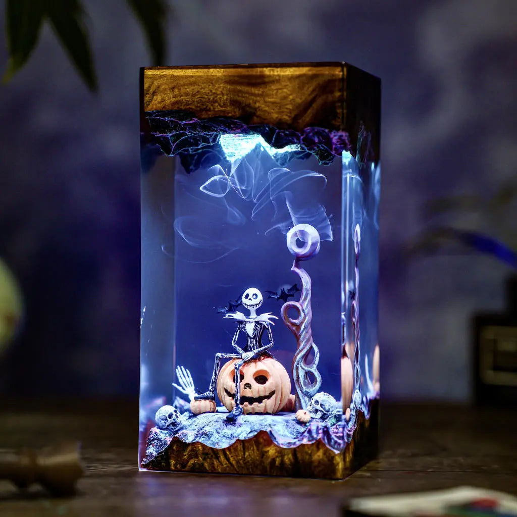 Pumpkin Jack Halloween Resin Lamp