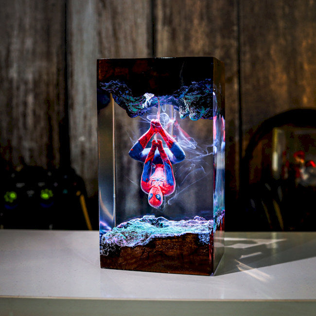 Spider-Man Epoxy Resin Lamp