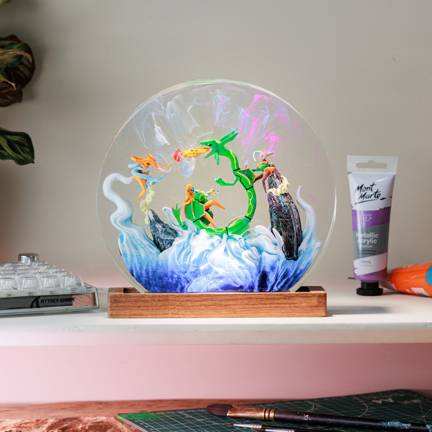 Rayquaza’s Fury Resin Lamp