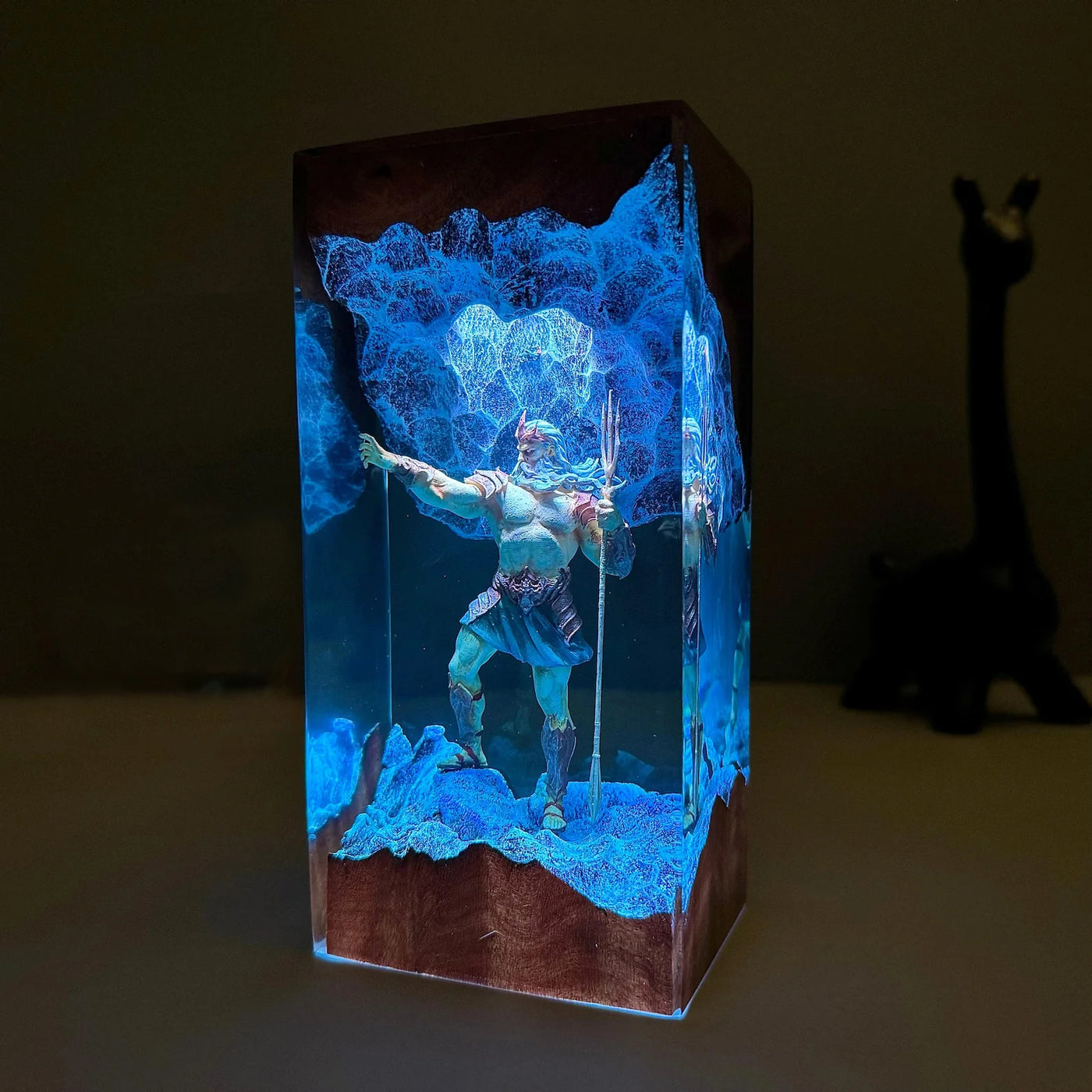 Ocean King Poseidon Resin Lamp