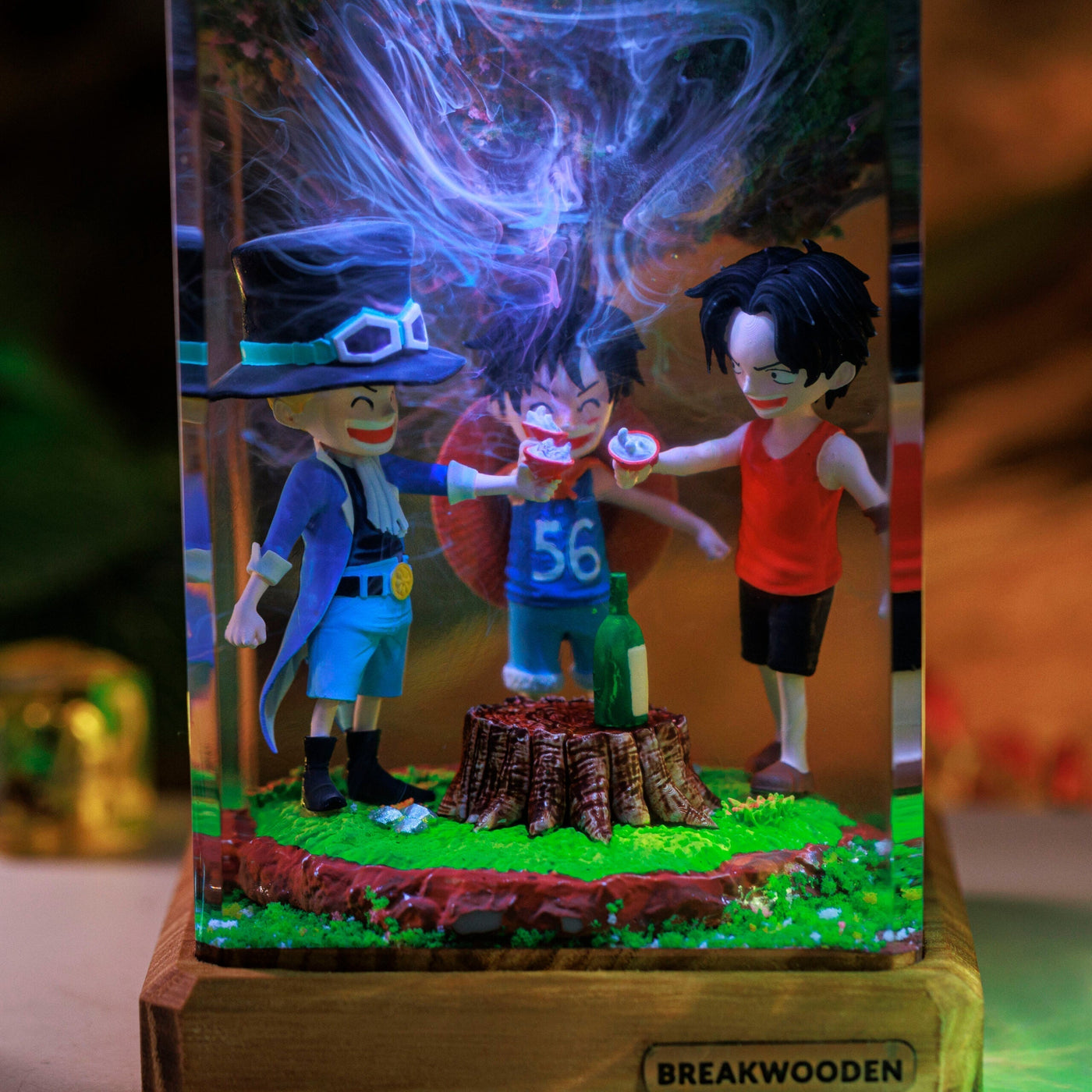 Luffy x Ace x Sabo Onepiece Resin Lamp