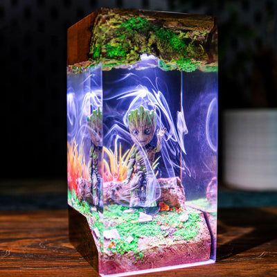 Baby Groot Epoxy Night Lamp