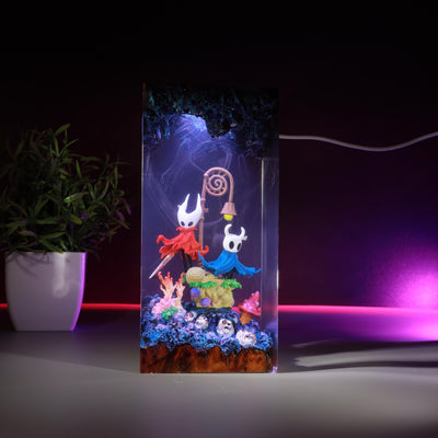 Silksong The Knight & Hornet Hollow Knight Resin Lamp
