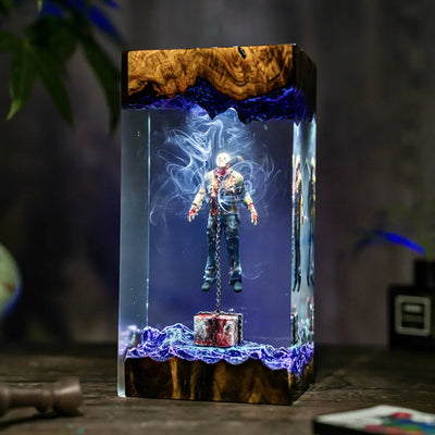 Chained Jason Voorhees Friday the 13th Halloween Resin Lamp