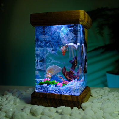 Anchor Koi Fish Resin Epoxy Lamp, Night Light