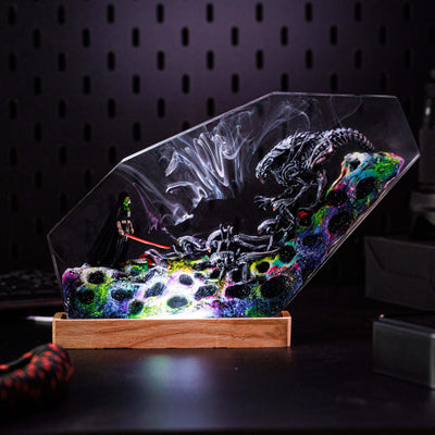Darth Vader vs Xenomorph Resin Lamp