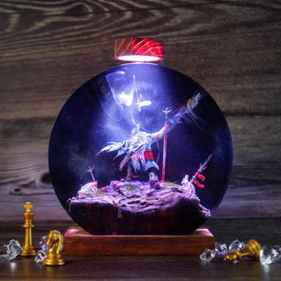 Blue Witch Resin Lamp