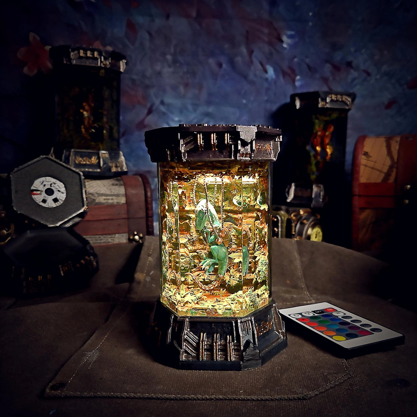 Raptor Jurassic World Resin Lamp